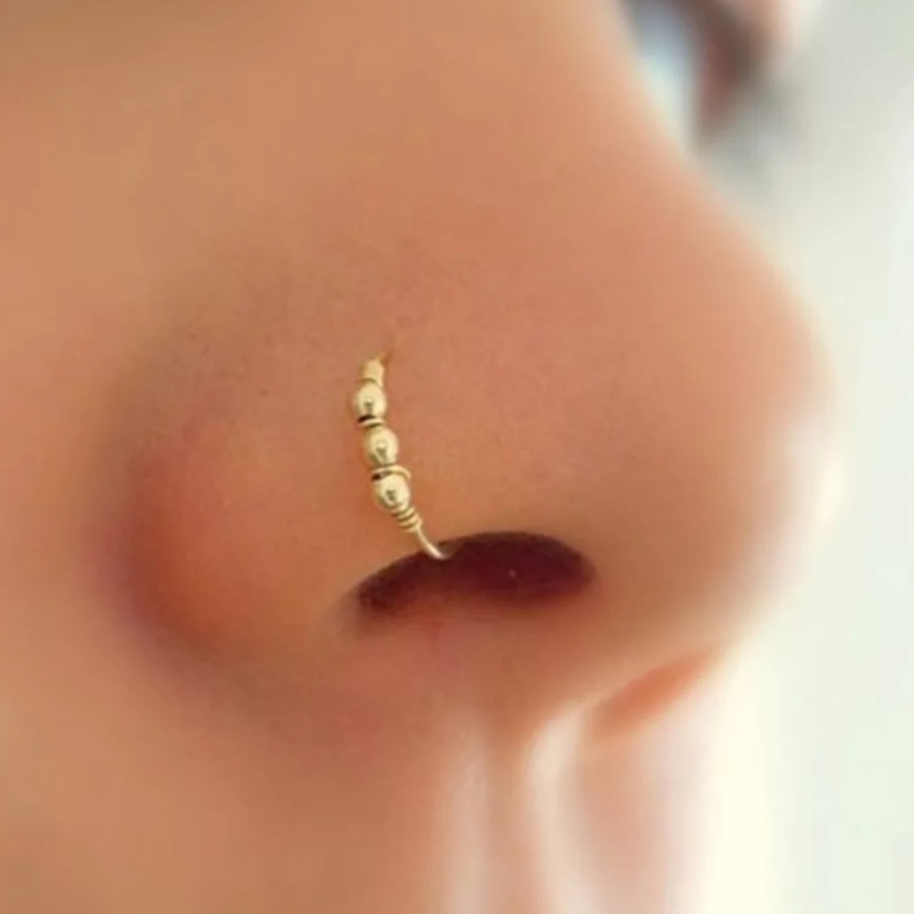 3 Piece Set Ear Cartilage Nose Ring Beads - Picture 2 of 7